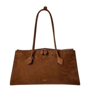 Alaia Le Teckel Leather Tote, Brown